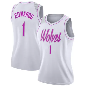 Minnesota Timberwolves Anthony Edwards 2018/19 Jersey - Earned Edition - Women's Swingman White