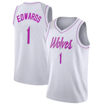 Minnesota Timberwolves Anthony Edwards 2018/19 Jersey - Earned Edition - Youth Swingman White