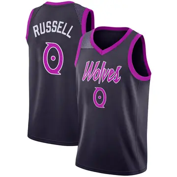Minnesota Timberwolves D'Angelo Russell 2018/19 Jersey - City Edition - Youth Swingman Purple