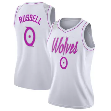 Minnesota Timberwolves D'Angelo Russell 2018/19 Jersey - Earned Edition - Women's Swingman White