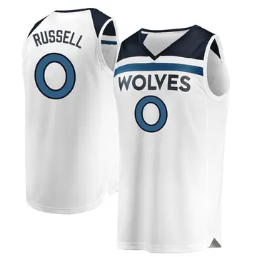 Minnesota Timberwolves D'Angelo Russell Jersey - Association Edition - Youth Fast Break White