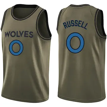 Minnesota Timberwolves D'Angelo Russell Salute to Service Jersey - Youth Swingman Green