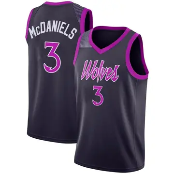 Minnesota Timberwolves Jaden McDaniels 2018/19 Jersey - City Edition - Youth Swingman Purple