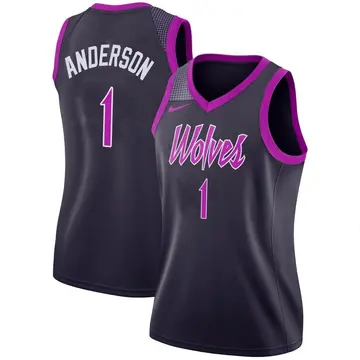 Minnesota Timberwolves Kyle Anderson 2018/19 Jersey - City Edition - Women's Swingman Purple