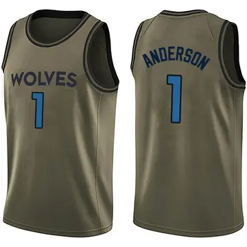 Minnesota Timberwolves Kyle Anderson Salute to Service Jersey - Youth Swingman Green