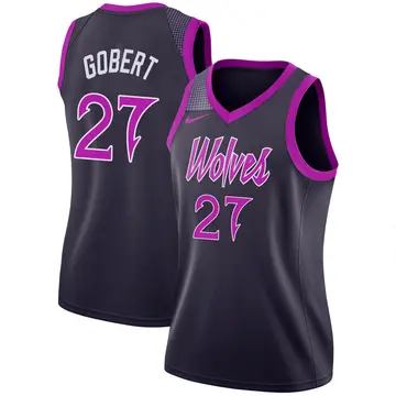 Minnesota Timberwolves Rudy Gobert 2018/19 Jersey - City Edition - Women's Swingman Purple
